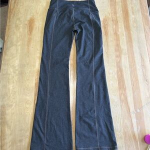Athleta Straight Up Yoga Pants Size Large Tall Heather Gray Stretch Comfort